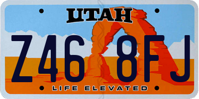 UT license plate Z468FJ