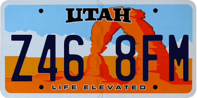 UT license plate Z468FM