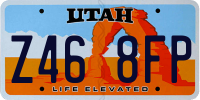 UT license plate Z468FP