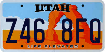 UT license plate Z468FQ