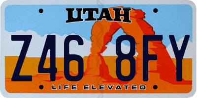 UT license plate Z468FY