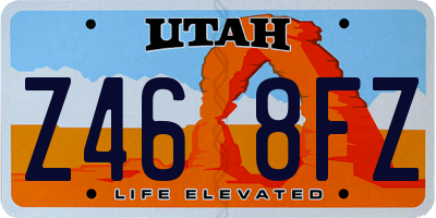 UT license plate Z468FZ