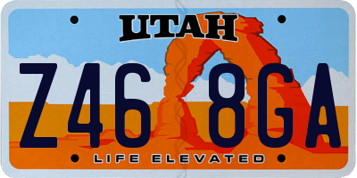 UT license plate Z468GA