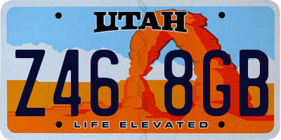 UT license plate Z468GB
