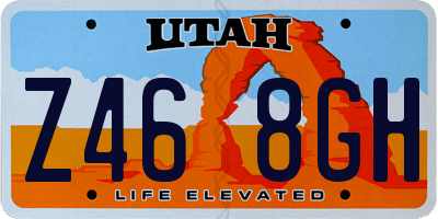 UT license plate Z468GH