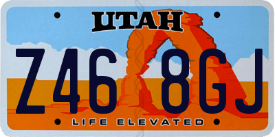 UT license plate Z468GJ