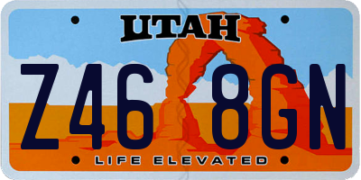 UT license plate Z468GN