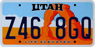 UT license plate Z468GQ