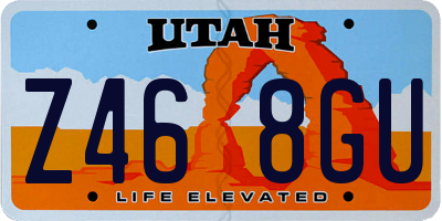 UT license plate Z468GU