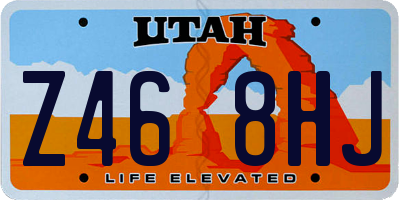 UT license plate Z468HJ