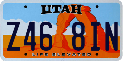 UT license plate Z468IN