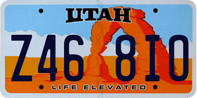 UT license plate Z468IO