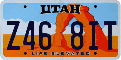 UT license plate Z468IT