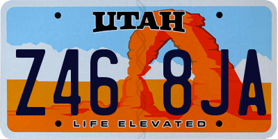 UT license plate Z468JA
