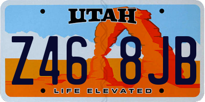UT license plate Z468JB
