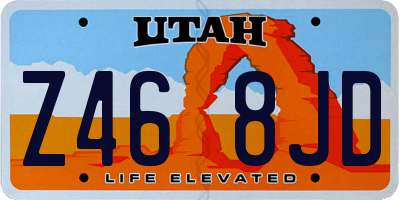 UT license plate Z468JD