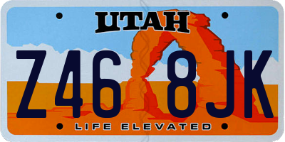 UT license plate Z468JK
