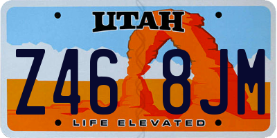 UT license plate Z468JM