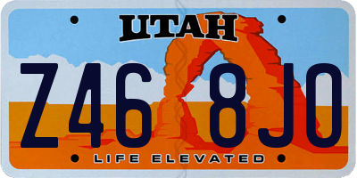 UT license plate Z468JO