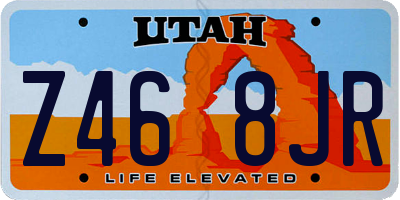 UT license plate Z468JR