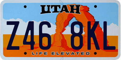 UT license plate Z468KL