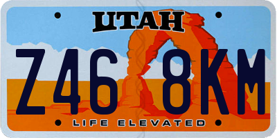 UT license plate Z468KM