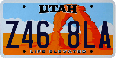 UT license plate Z468LA