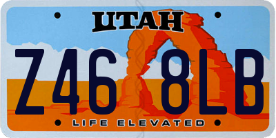 UT license plate Z468LB