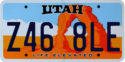 UT license plate Z468LE