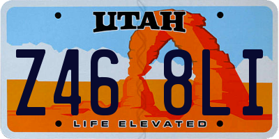 UT license plate Z468LI