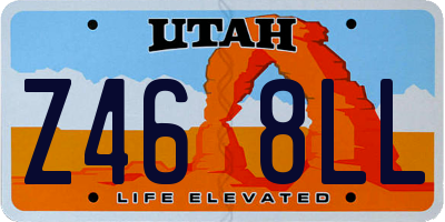 UT license plate Z468LL