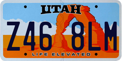 UT license plate Z468LM