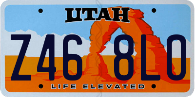 UT license plate Z468LO