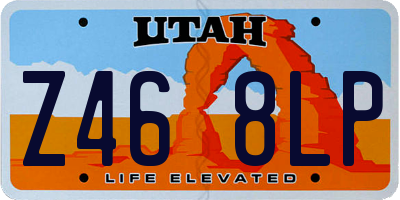 UT license plate Z468LP