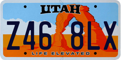 UT license plate Z468LX