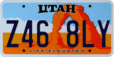 UT license plate Z468LY