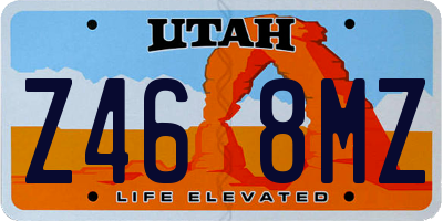 UT license plate Z468MZ
