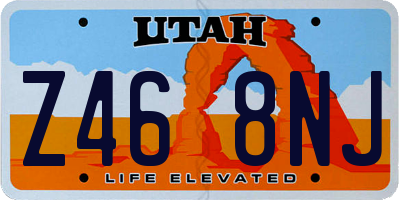 UT license plate Z468NJ