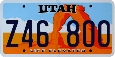 UT license plate Z468OO