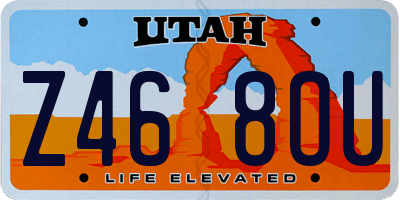 UT license plate Z468OU
