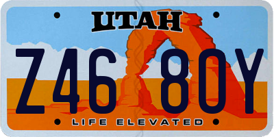 UT license plate Z468OY