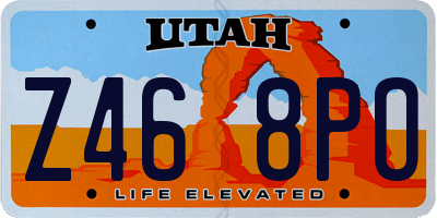 UT license plate Z468PO