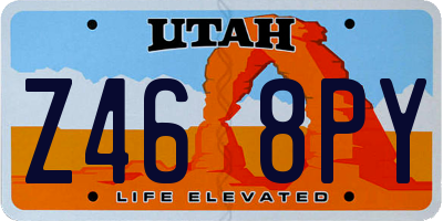 UT license plate Z468PY