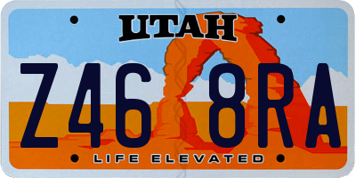 UT license plate Z468RA
