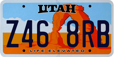 UT license plate Z468RB