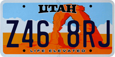 UT license plate Z468RJ