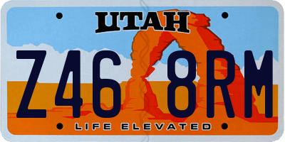 UT license plate Z468RM