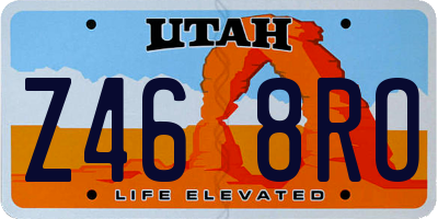 UT license plate Z468RO