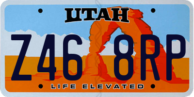 UT license plate Z468RP
