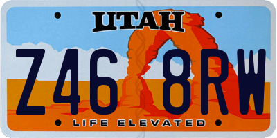 UT license plate Z468RW
